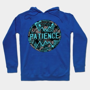 Blue Grey Circle of Patience Hoodie